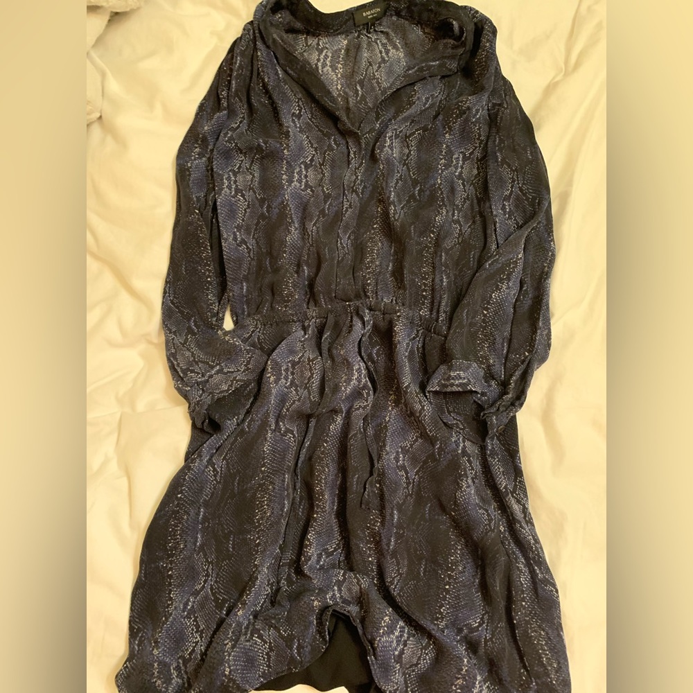 Aritzia snake skin 100% silk dress